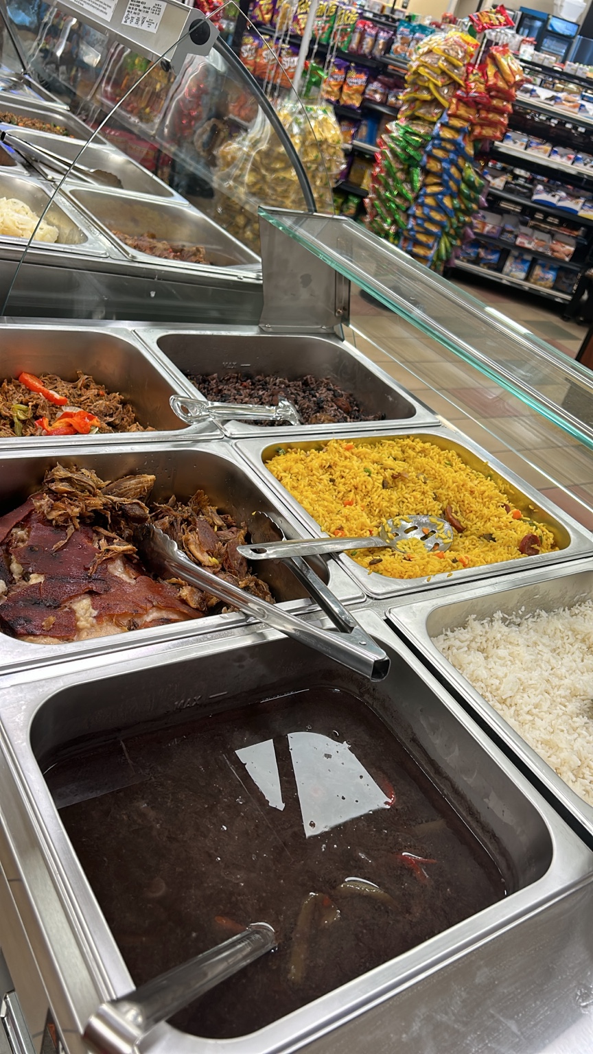 Cuban hot food buffet