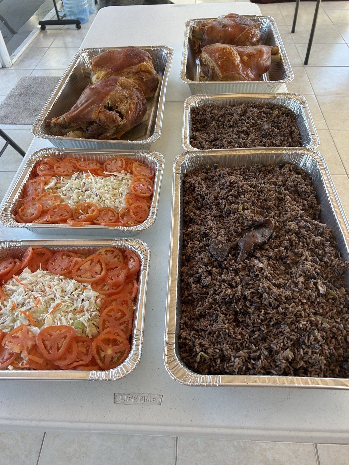 Cuban catering trays